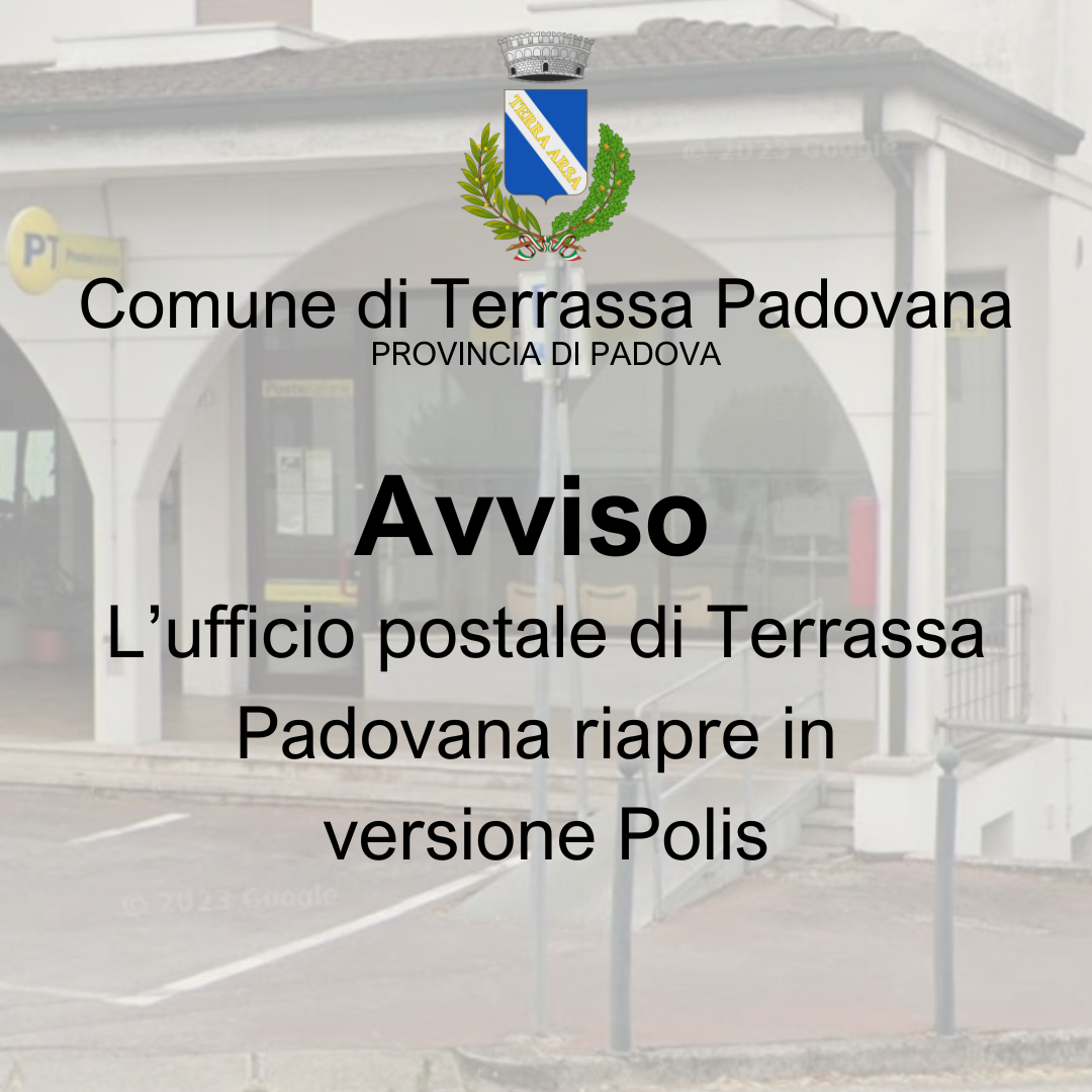 L’ufficio postale di Terrassa Padovana riapre in versione Polis