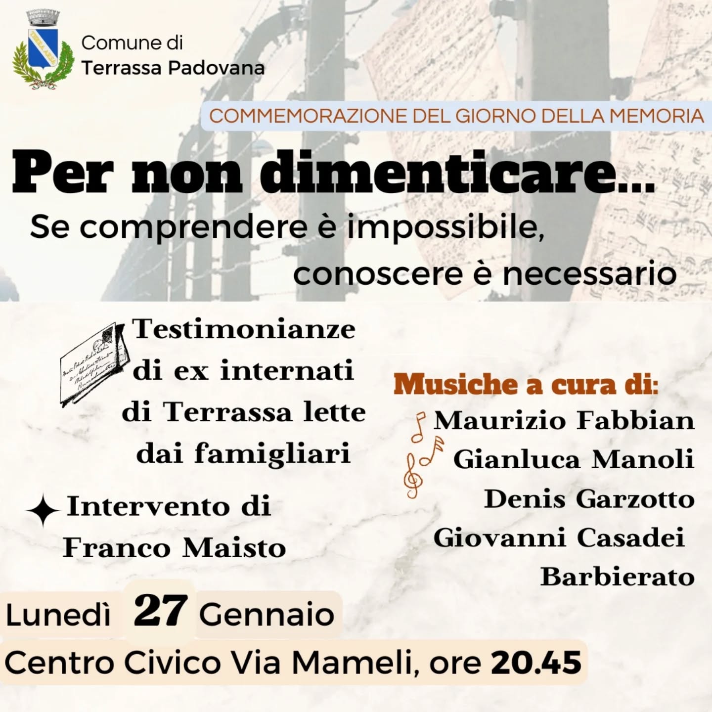 Per non dimenticare - 27 gennaio 2025, ore 20:45